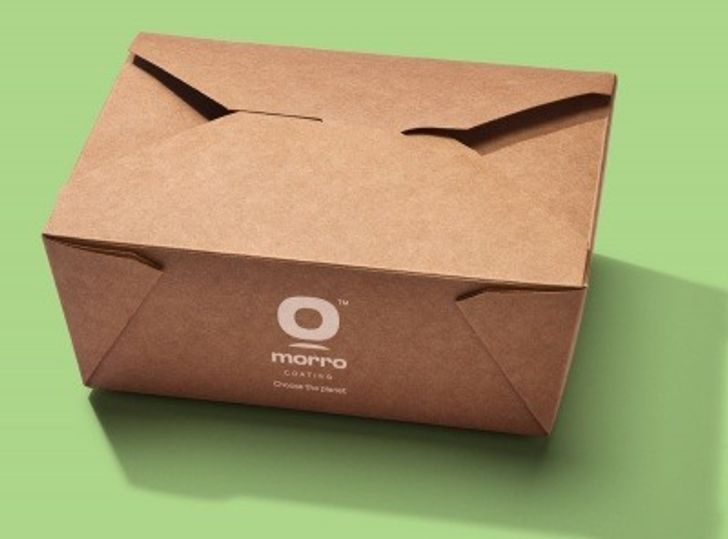 Takeaway box that has been made with plastic-free coating