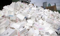 The material will be reprocessed into insulation panels and various hard plastics