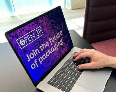 Laptop screen displaying the homepage for the Open3P standard