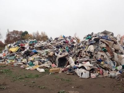 The illegal waste site