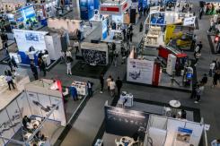 Elevated view of the eWaste exhibition in Frankfurt