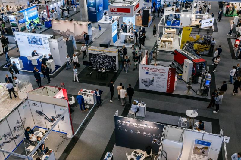 Elevated view of the eWaste exhibition in Frankfurt