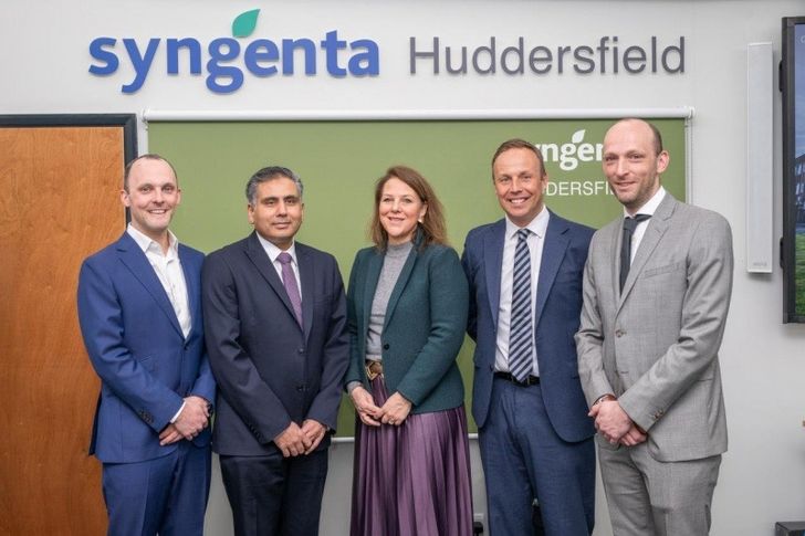 The Indaver team with Anssar Khan, Head of strategic projects at Syngenta Huddersfield