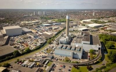 A waste incinerator in London