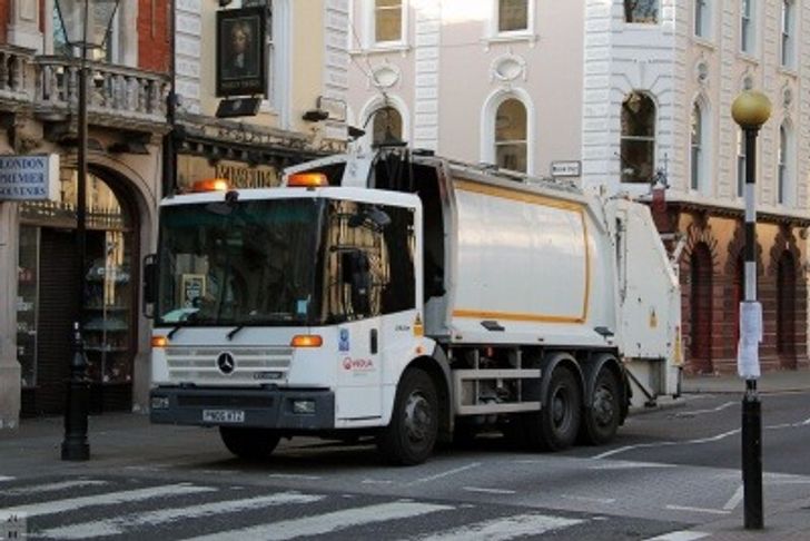 A large Veolia truck