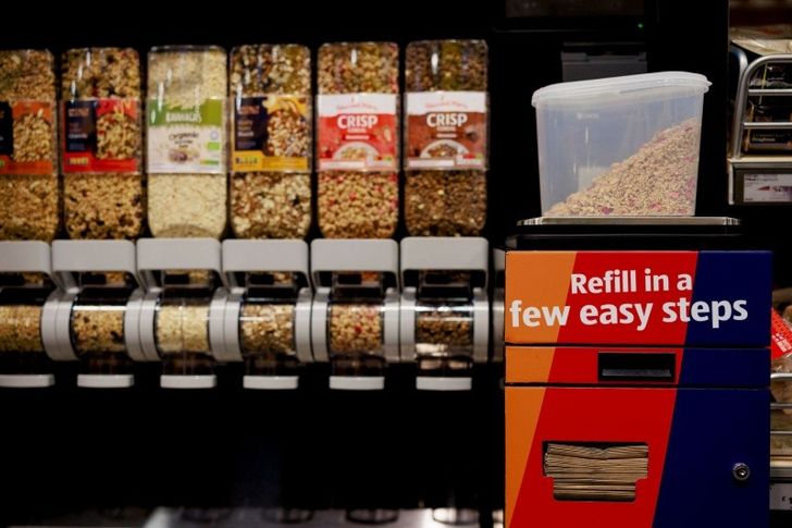 Refill station in Aldi