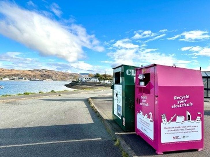 Bank for collecting waste electrical equipment for recycling