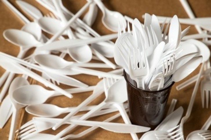 Single use plastics forks cutlery