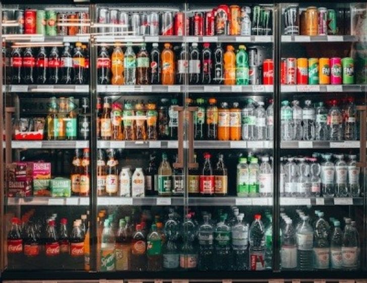 Bottles in supermarket
