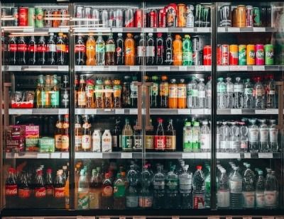 Bottles in supermarket