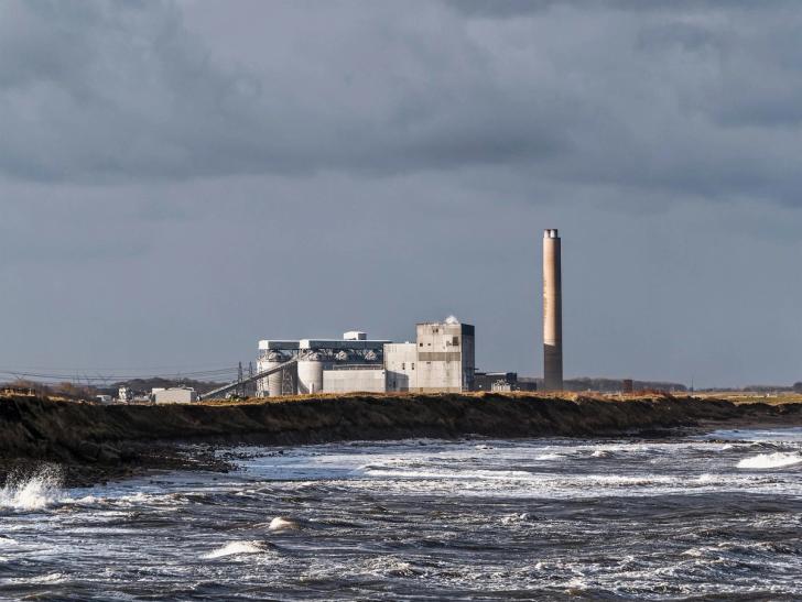 Lynemouth Biomass Power Station on the Northumberland coast