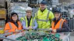 Royal Mint visit to Recycling Lives showing circuit boards for dismantling