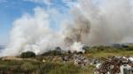 Fire at the abandoned landfill site at Arnold's Fields
