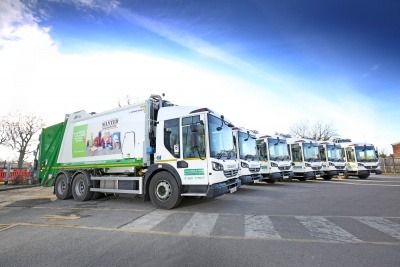Hambleton District Council's Dennis Eagle Twinpack refuse trucks