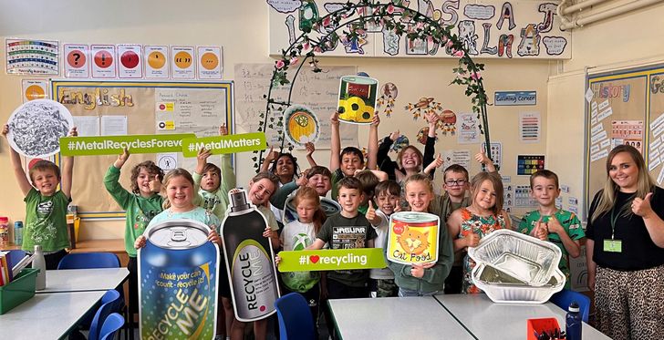 Eleanor Shorland of TATA Steel conducting a school workshop for Metal Matters