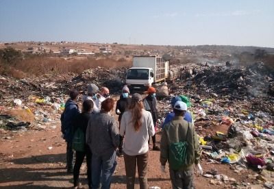 representatives at landfill site in South Africa