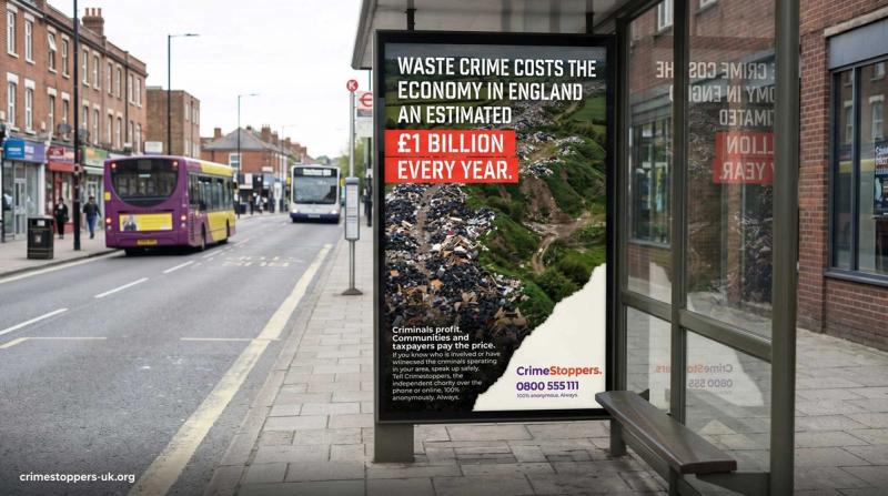 Visualisation of the Crimestoppers poster based on social media asset
