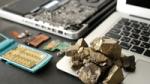 Rare earth metal placed on top of a laptop