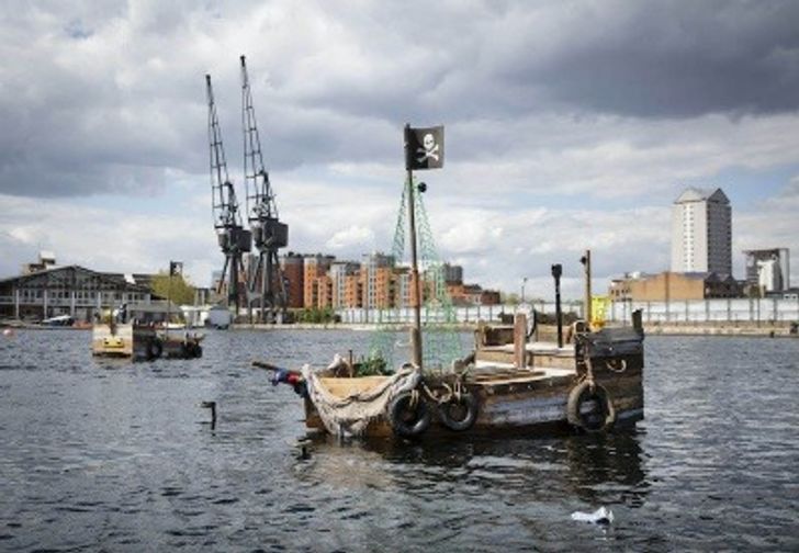 Treasure Your River's robotic litter-picking pirate ship