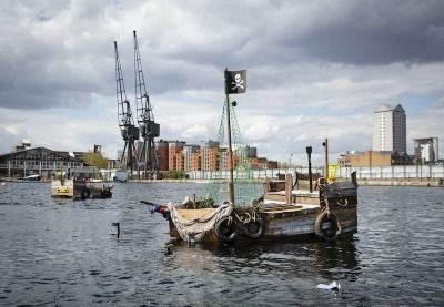 Treasure Your River's robotic litter-picking pirate ship