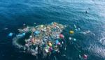 Plastic debris accumulated on the ocean surface
