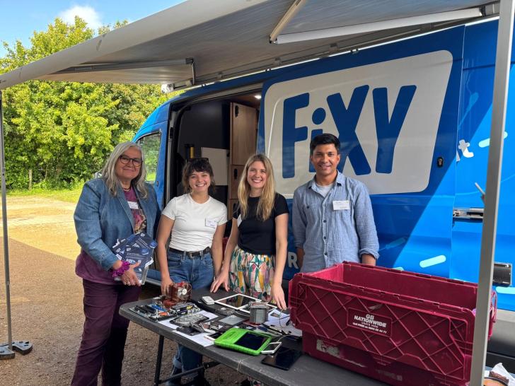 Resource Futures team in front of the Fixy Project van