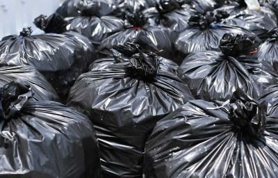 An image of black bin bags