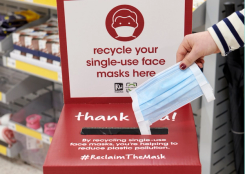 The high street retailer has teamed up with recycling company ReWorked to turn single-use face coverings into building materials and furniture