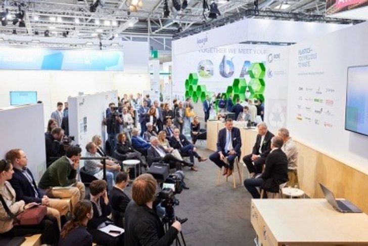 Attendees at a presentation at the IFAT exhibition
