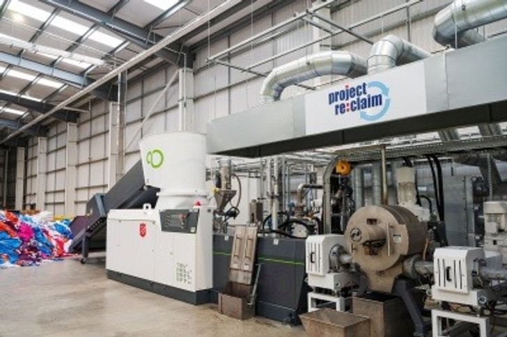 Salvation Army Trading Company's new polyester recycling facility