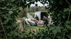 Generated image of some waste criminals flytipping