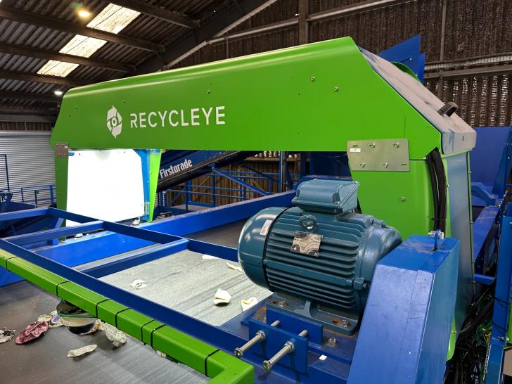 AI-driven optical sorter at a Scottish recycling facility