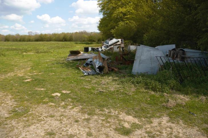 Flytipping in a UK field