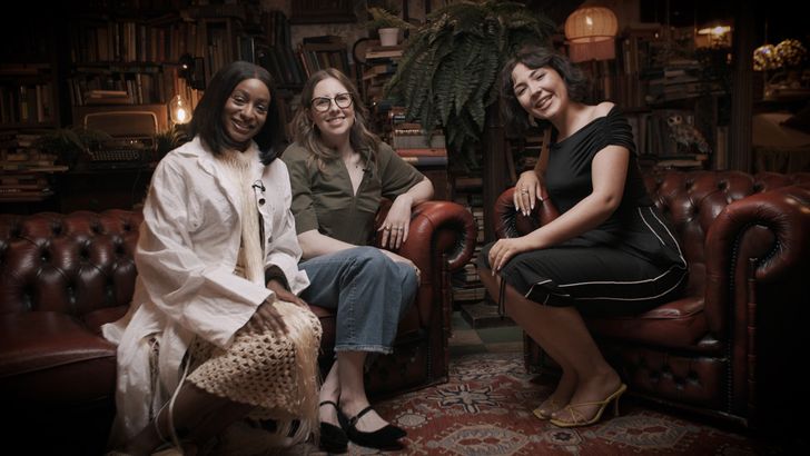 Image of DJ Cuppy, Lucy Kebbell and editor Naomi May