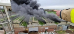The North West Recycling facility saw mixed waste material set ablaze