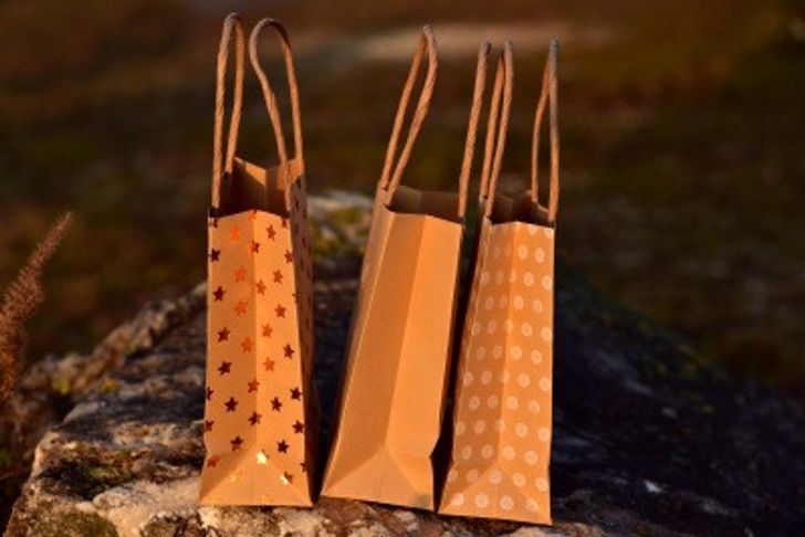 Patterned paper bags