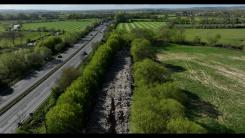 Aerial footage of Kidlington illegal waste site