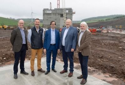 Representatives from Paprec Energies Binn project at the site on Tayside
