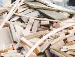 Clean waste wood sorted for recycling