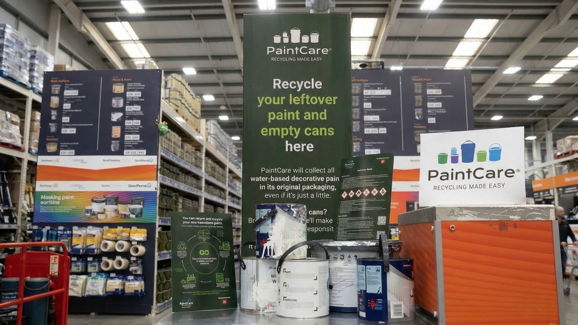 Paintcare collection point ina DIY store