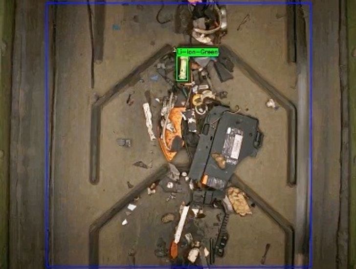 Lion AI lithium-ion battery detection screen image