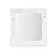 White plastic sachet