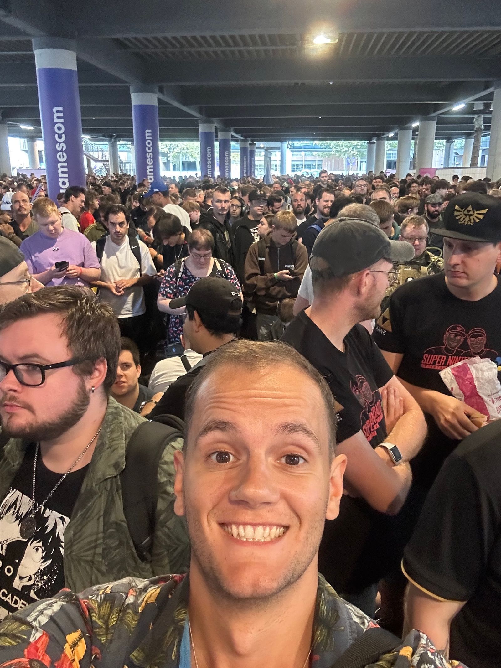 Inside the gates, before they opened the halls. I was not the only one with a plan.