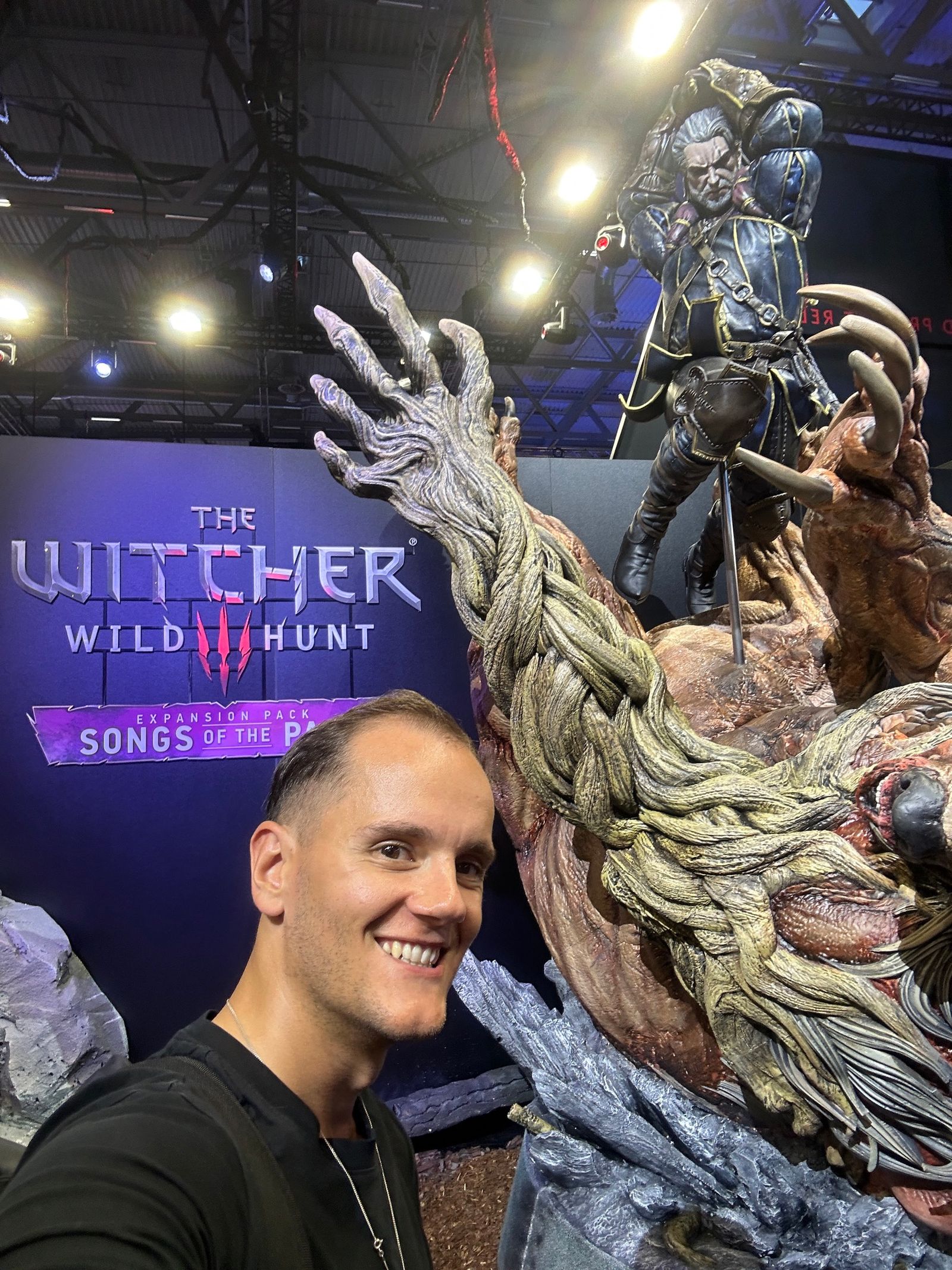 One of the Witcher 3 statues, close enough to stand under.
