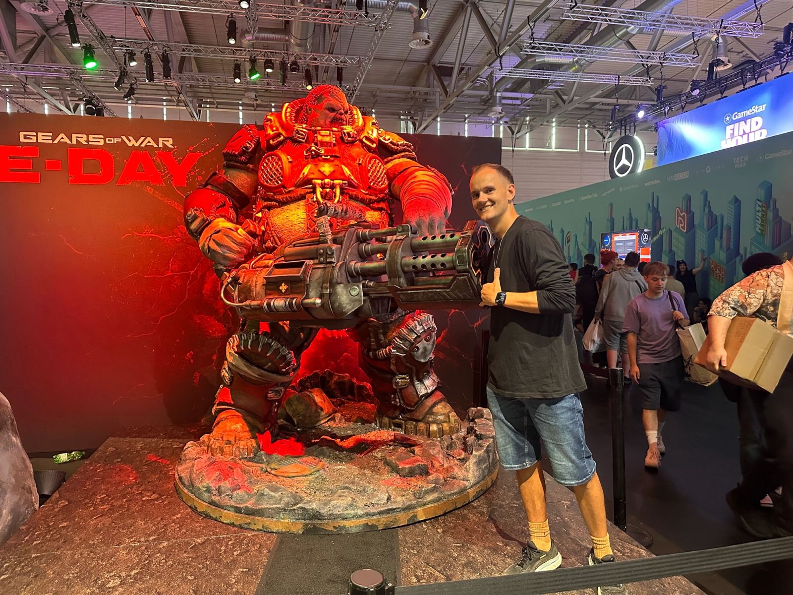 The Gears of War: E-Day stand, and a Boomer I was not going to argue with.