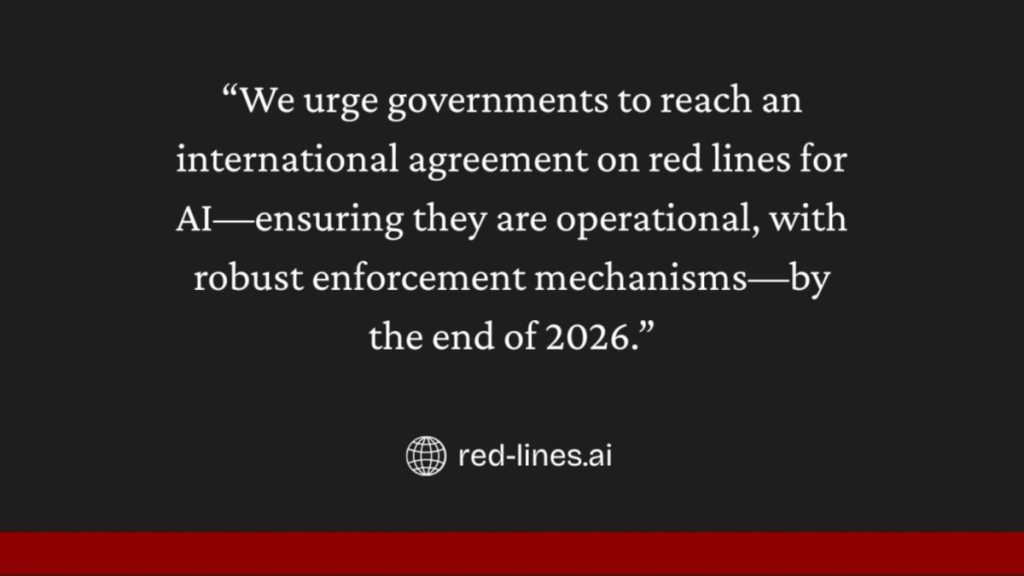 Urvashi joins the Global Call for AI Red Lines as a signatory 