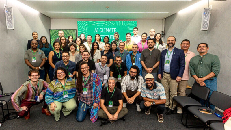 Dona at the AI Climate Institute Workshop in Brazil towards COP30