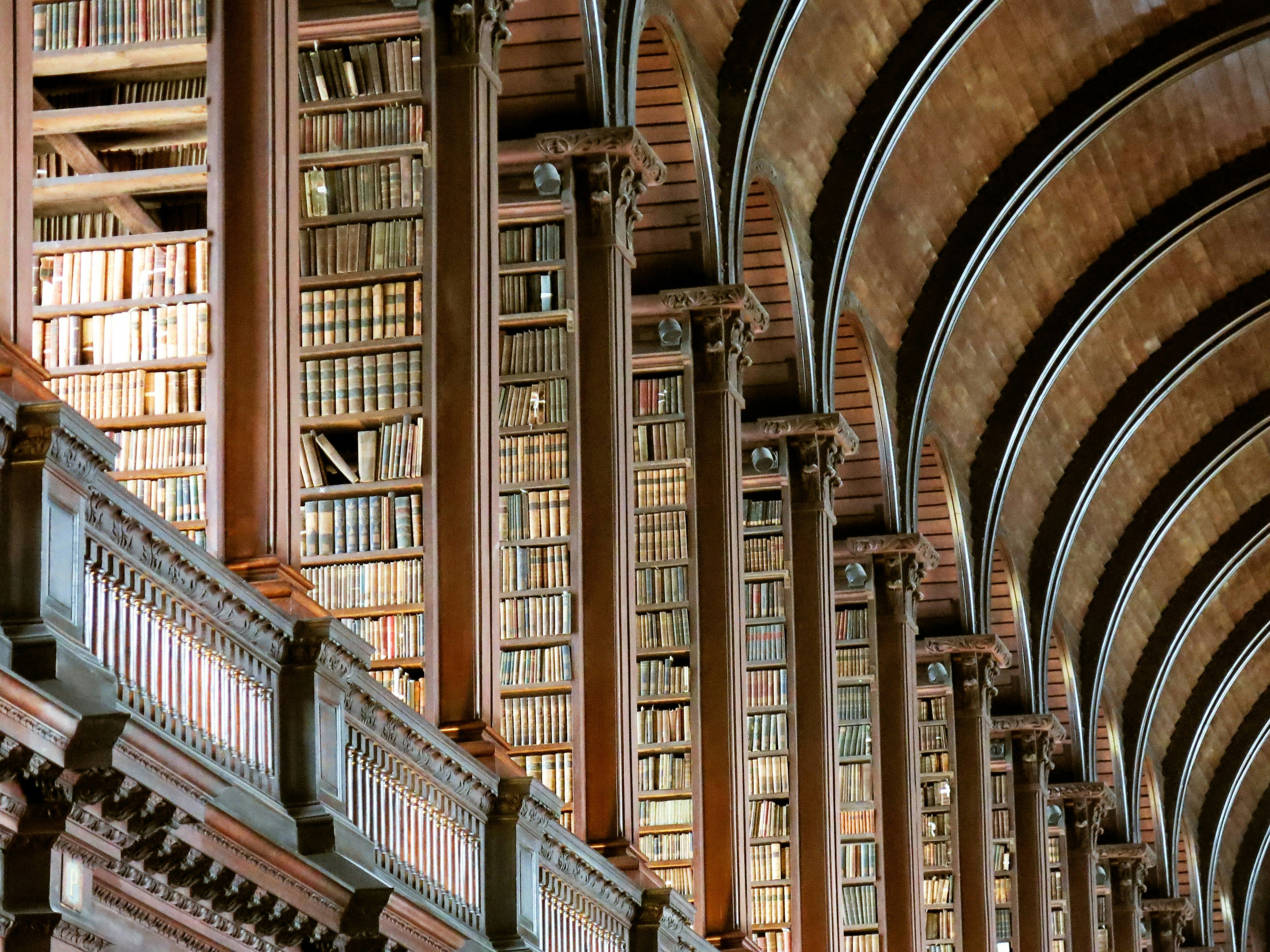 The Long Room Of The Old Library At Trinity College, Dublin, Ireland