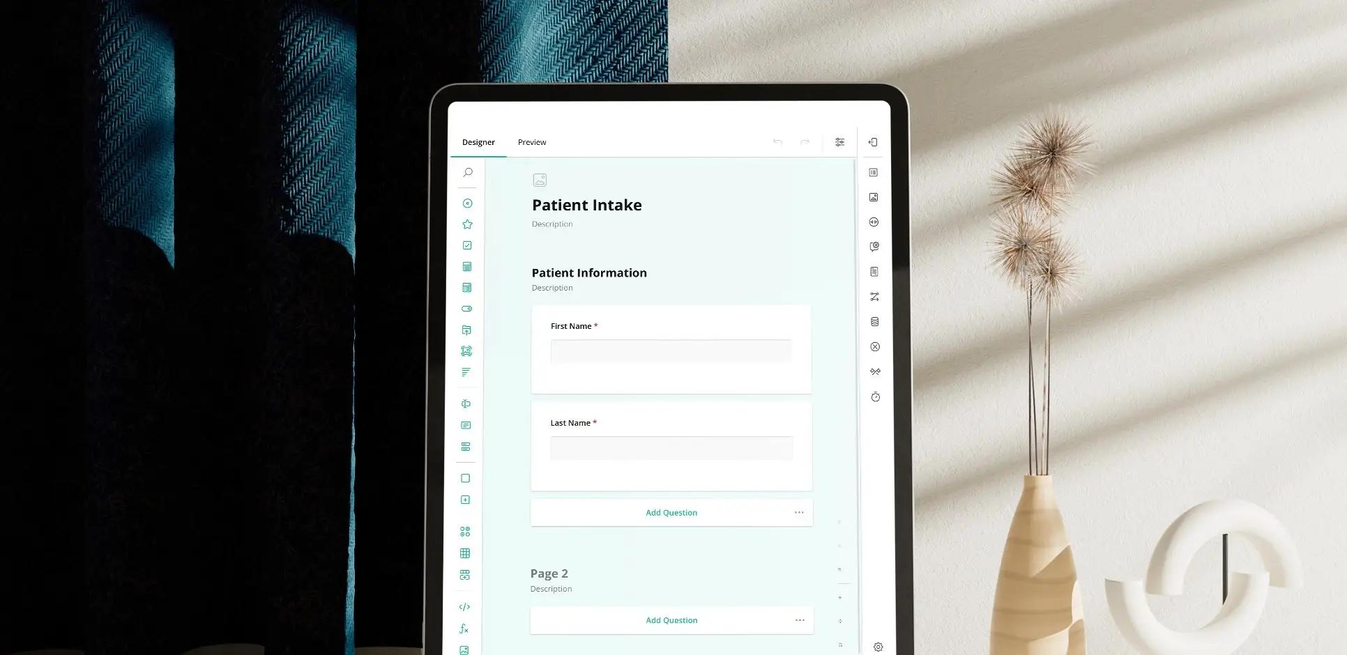 Form builder screen