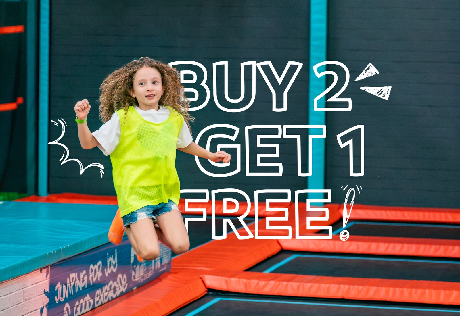 Buy 2 Get 1 Free special offer at Trampo UAE